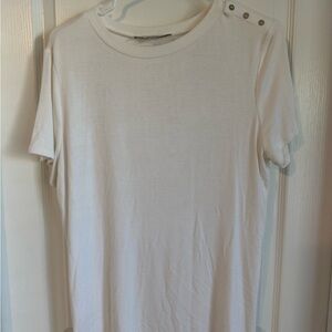 LOFT Ivory Ribbed Knit Top